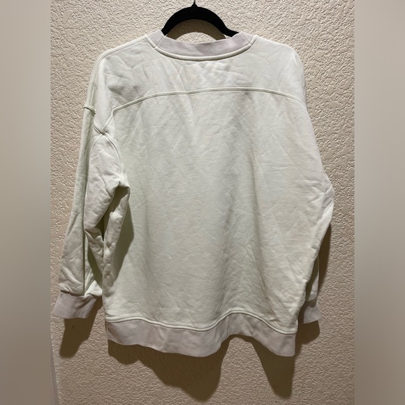 Lululemon Perfectly Oversized Crew Neck Sweater XL/XXL Light Green & Grey - Picture 6 of 9